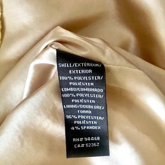 NWT Vera Wang Chiffon Pleated Lace Dress - Picture 5 of 7